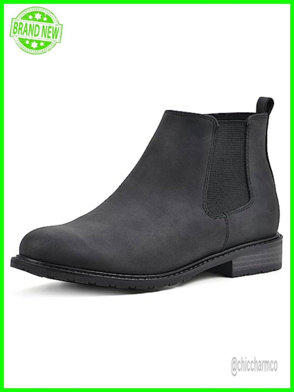Women's Caching Block Heel Chelsea Bootie Inside Zipper Ankle